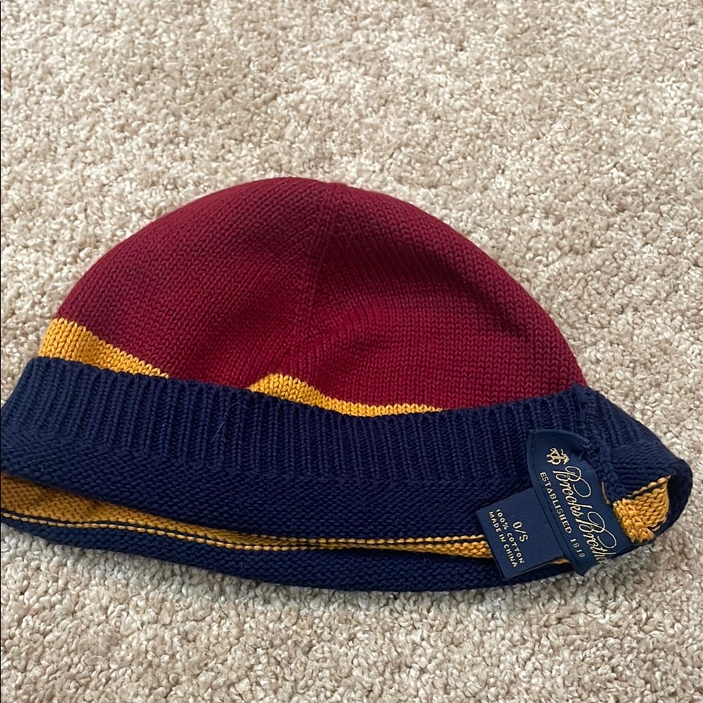 Brooks Brothers Red and Blue Knit Beanie
